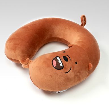 Almohada de viaje con memoria Grizzly We Bare Bears, Mediana, Café