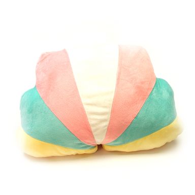 Almohada de peluche concha arco iris, Mediano, Multicolor