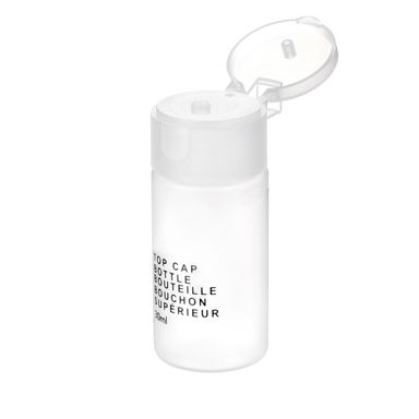 Frasco de viaje Plástico con tapa 30 ml, Pequeño, Transparente