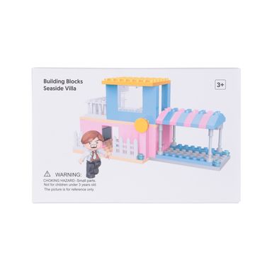 Bloques De Construccion Villa Junto Al Mar Pequeño Rosa