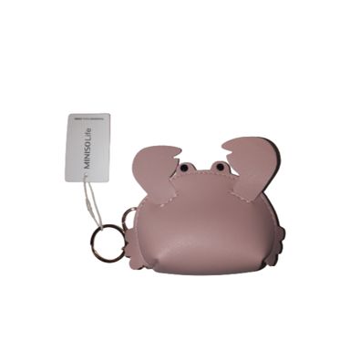 Monedero de Silicona en Forma de Cangrejo Mediano Rosado