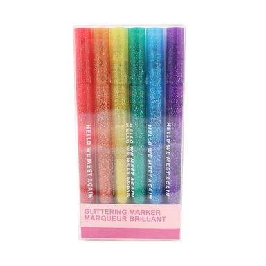 Paquete De Resaltadores, De Punta Fina Brillantes 6 Pzas, Pequeños, Multicolor