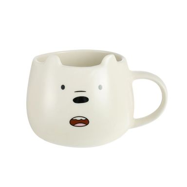 Mug De Ceramica Polar 390 Ml, Osos Escandalosos, Mediano, Blanco