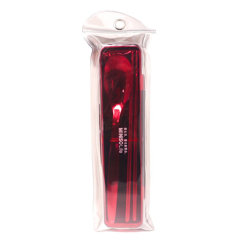 Set-de-cubiertos-y-palitos-acero-inoxidable-con-estuche-Peque-o-Rojo-2-2982
