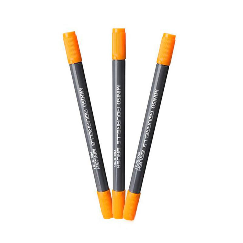 Plumon-A-Base-De-Agua-Doble-Punta-Mediano-Naranja-1-6791