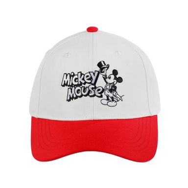 Gorra Blanca De Beisbol, Bordado De Mickey Mouse, Disney, Mediana, Roja