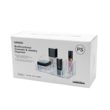 Organizador de cosméticos multifuncional, Mediano, Transparente