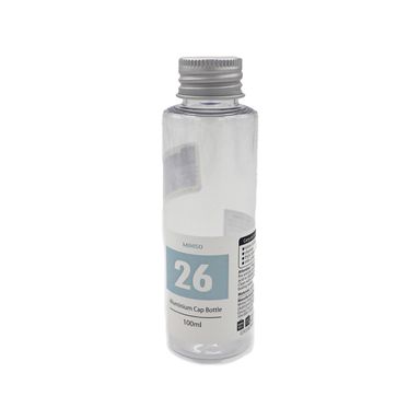 Botella De Viaje, Con Tapa De Aluminio, Transparente, 100Ml