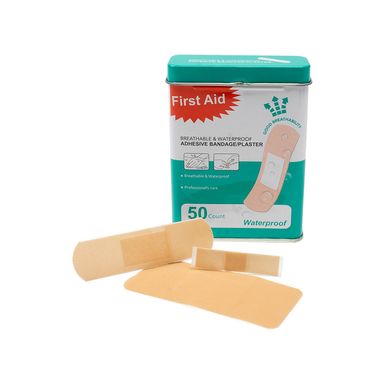 Banditas Adhesivas, Transpirables Natural, 50 Pzas