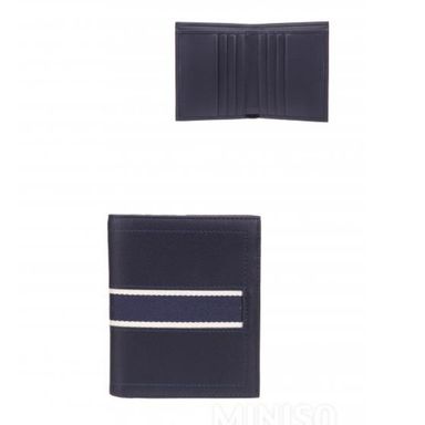 Billetera Vertical Para Hombre, Con Franja 9.8*1*12.1Cm, Azul