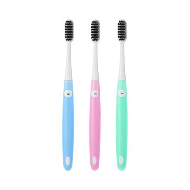 Paquete De Cepillos De Dientes, De Cerdas Suaves, De Carbon 3Pzas, Mediano, Multicolor