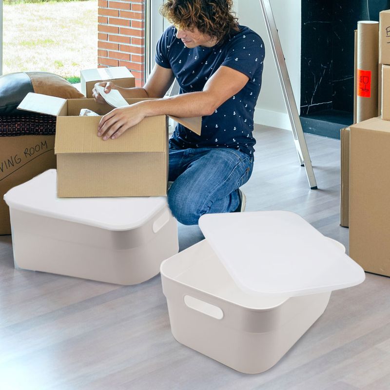 Caja De Almacenamiento Con Tapa, Grande, Transparente