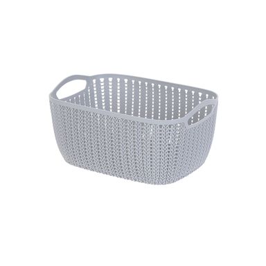 Canasto almacenamiento rectangular, Pequeña, Gris