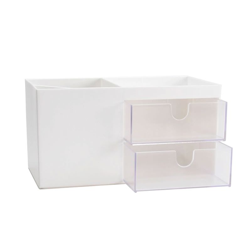 Organizador de cajones de almacenamiento, organizador de cajones de  plástico transparente con cajones, organizador de escritorio, caja de