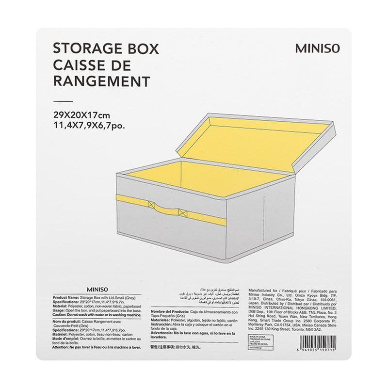 Caja De Almacenamiento, Con Tapa De Contraste, Pequeña, Rosa - Miniso