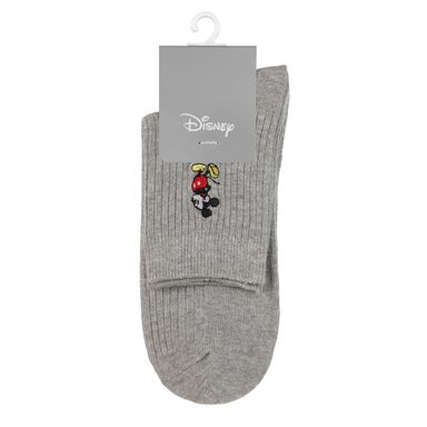 Medias Para Mujer, Mickey Mouse, 2 Pzas, Disney, Gris