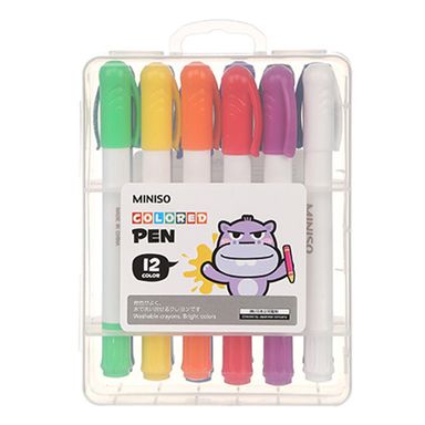 Paquete De Crayones, Lavables Con Estuche Transparente, Mediano, Multicolor