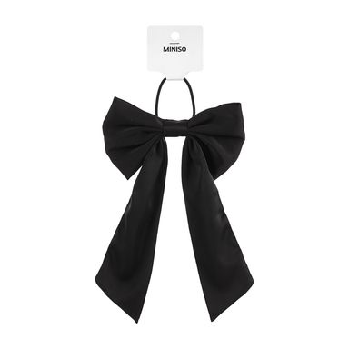 Moña Para Cabello Con Moño Largo Negro