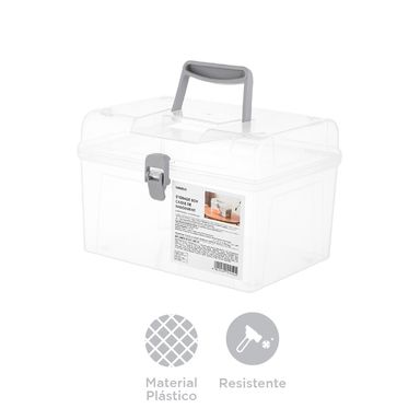 Caja De Almacenamiento Con Tapa, Grande, Transparente