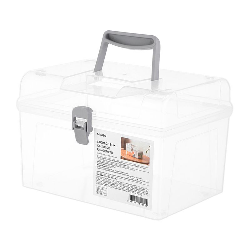  Caja de almacenamiento de plástico grande transparente