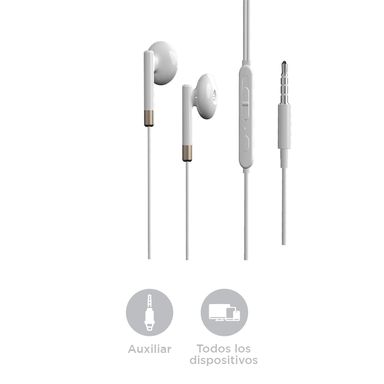 Audifonos De Cable 1317, Plateado