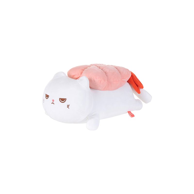 Peluche De Camaron Sushi Cat Mediano Blanco