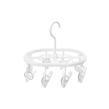 Colgante Plegable, Para Ropa Con 8 Pinzas, Blanco