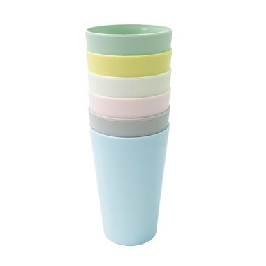 Paquete De Vasos, Ecológico 6 Pzs, Medianos, Multicolor