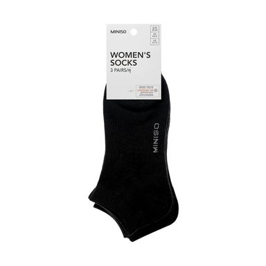 Paquete de Medias Deportivas para Mujer 3 Pzs Negro