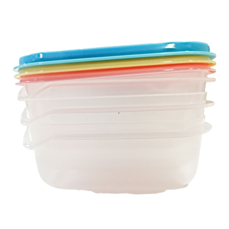 Contenedor De Plastico, 650Ml 3 Pzas, Mediano, Multicolor