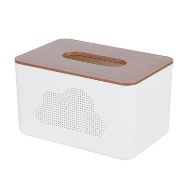 Caja De Pañuelos, Con Imitacion De Madera, Mediano