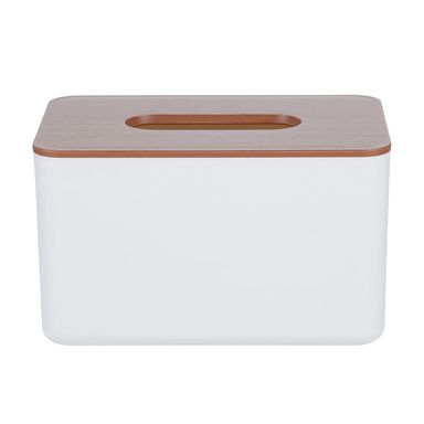 Caja De Pañuelos, Con Imitacion De Madera, Mediano