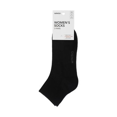 Paquete De Medias Atleticas, Para Mujer 3 Pares, Negros