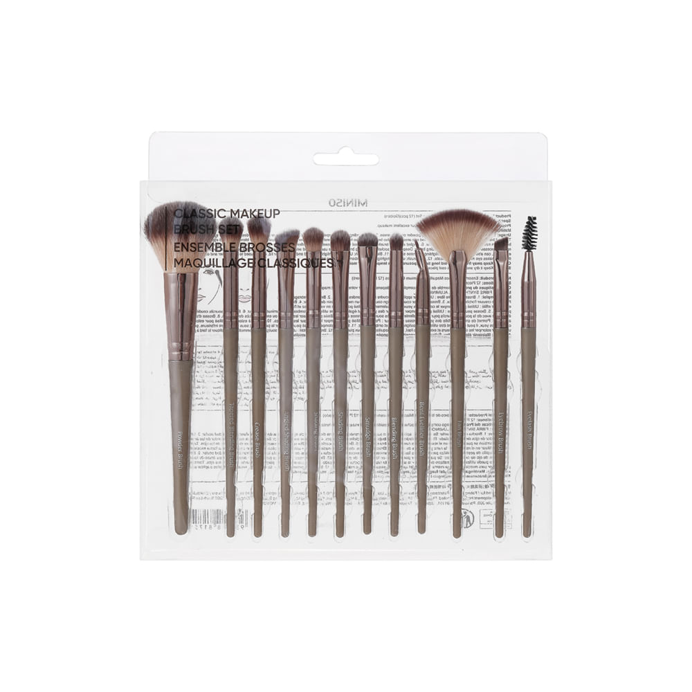 Kit Brochas Premium, De Maquillaje, Dorado, 12 Pzas