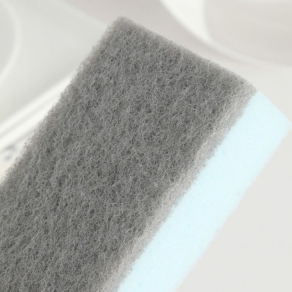Esponja de doble cara para el hogar, estropajo gris resistente a la  suciedad, esponja antimanchas para