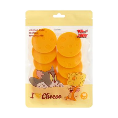 Paquete De Esponjas Para Maquillaje, Redonda, I Love Cheese Colección, 10 Pzas, Tom y Jerry