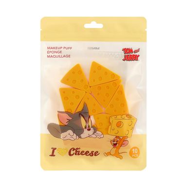Paquete De Esponjas Para Maquillaje, Triangular, I Love Cheese Colección, 10 Pzas, Tom y Jerry