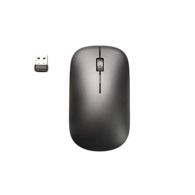 Mouse Inhalambrico, Estilo Metalico 2.4G, Negro