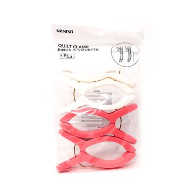 Ganchos Para Ropa 4 Pzs Blanco/ Rosado