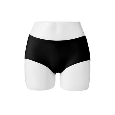 Panty Para Mujer, Corte Medio De Cintura, Lace Seamless Series, Negro, Talla M