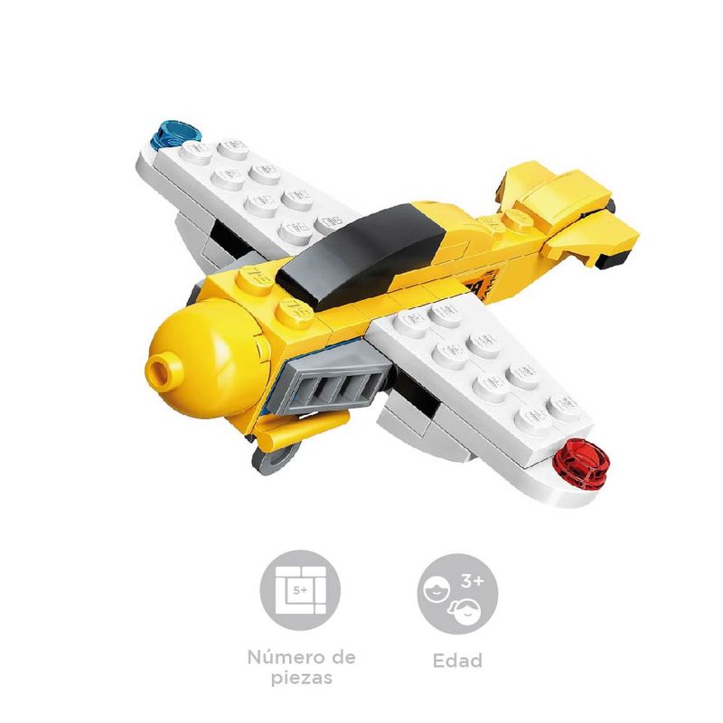 Bloques-De-Construccion-De-Vehiculos-Transporte-Avion-Acrobatico-48-Pzas-4-10933