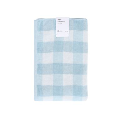 Toalla De Baño De Cuadros Ab Azul