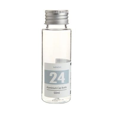 Botella De Viaje Con Tapa De Aluminio Transparente 50Ml