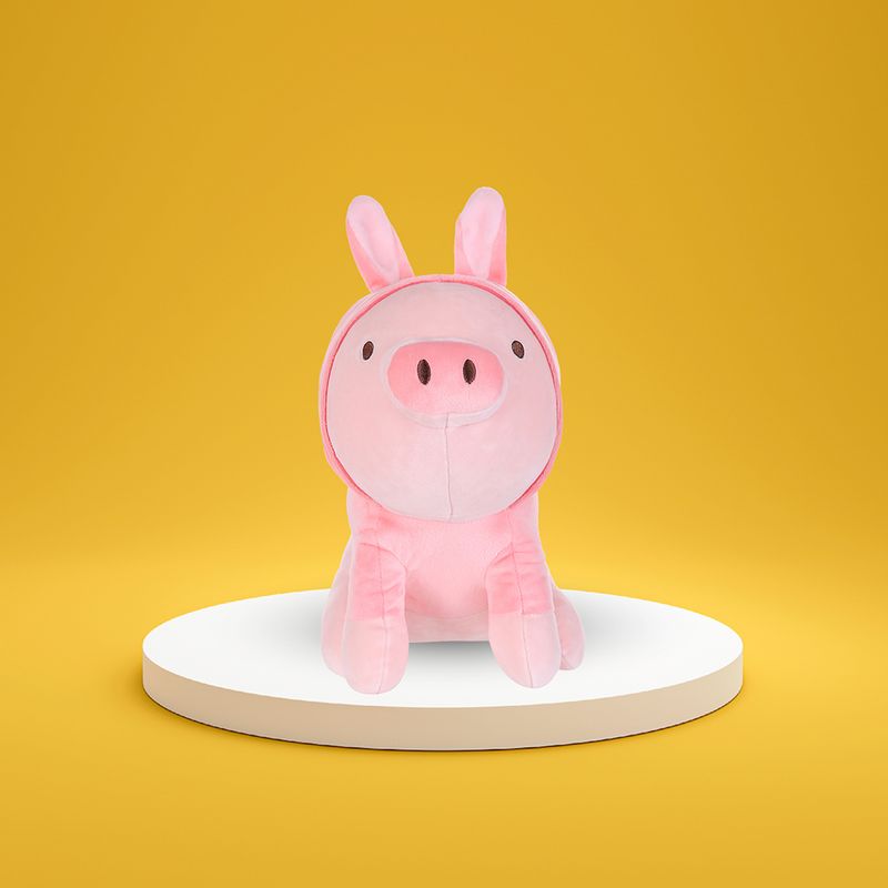 Peluche-De-Cerdito-Sentado-Con-Capucha-De-Conejo-Peque-o-Rosa-6-5383