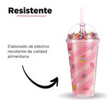 Vaso-De-Plastico-Oso-Pardo-480-Ml-Osos-Escandaloso-Mediano-Rosa-5-3974