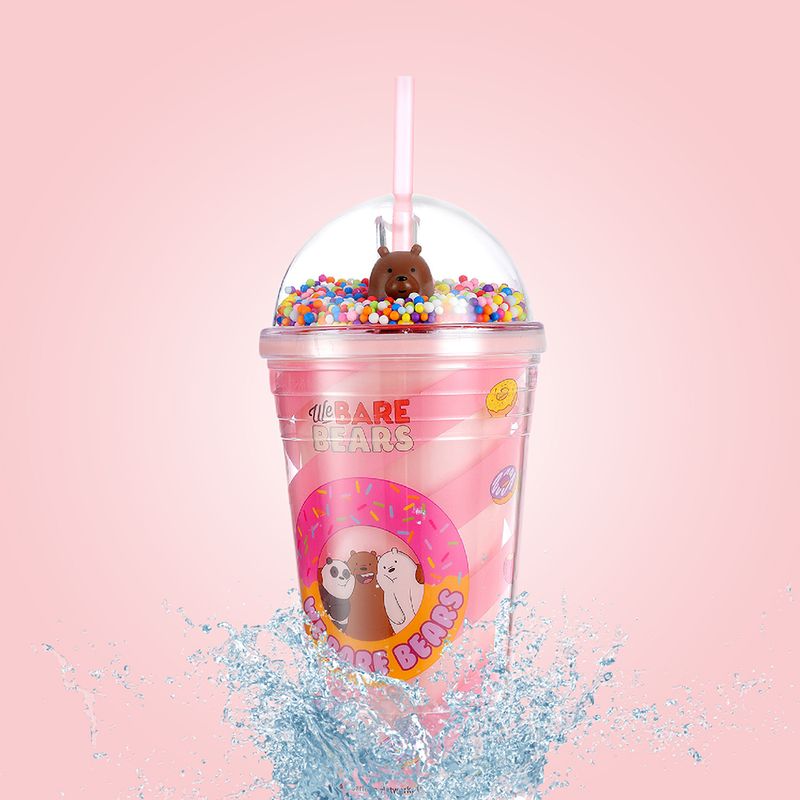 Vaso-De-Plastico-Oso-Pardo-480-Ml-Osos-Escandaloso-Mediano-Rosa-7-3974