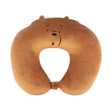 Almohada Para Viaje, Ajustable 2 en 1 Pardo, Osos Escandalosos, Mediano, Café