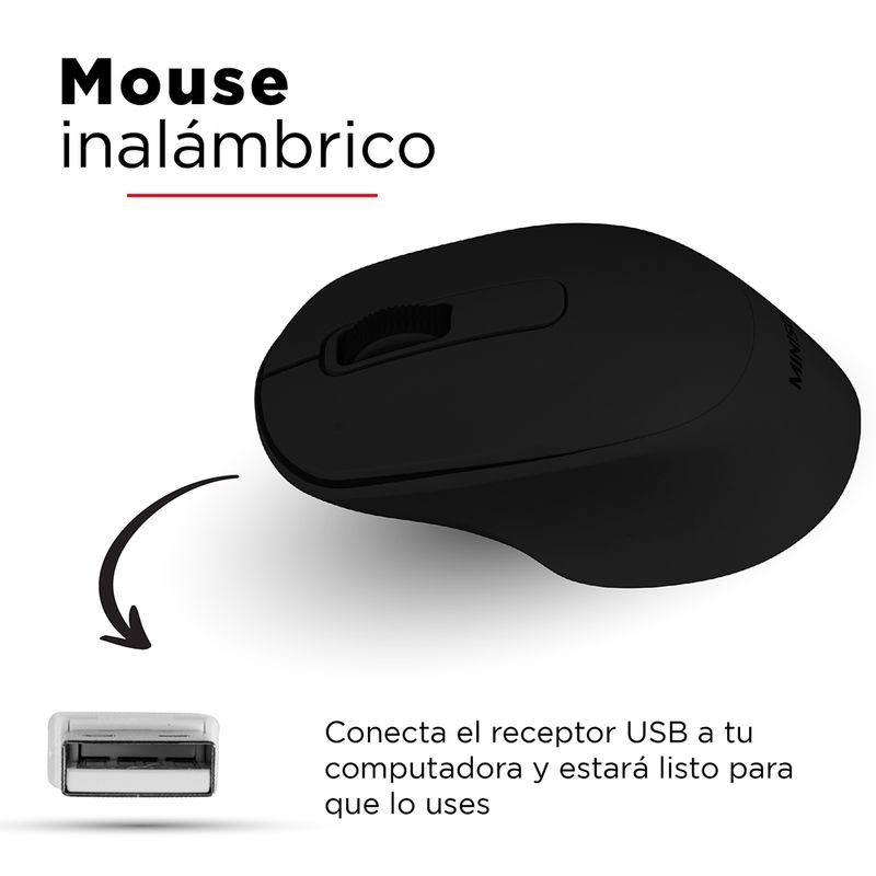 Raton Inalambrico, Mod E701, Negro