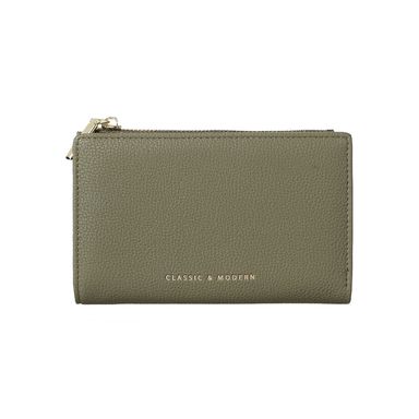 Billetera Para Mujer, Doble Con Cierre, Verde