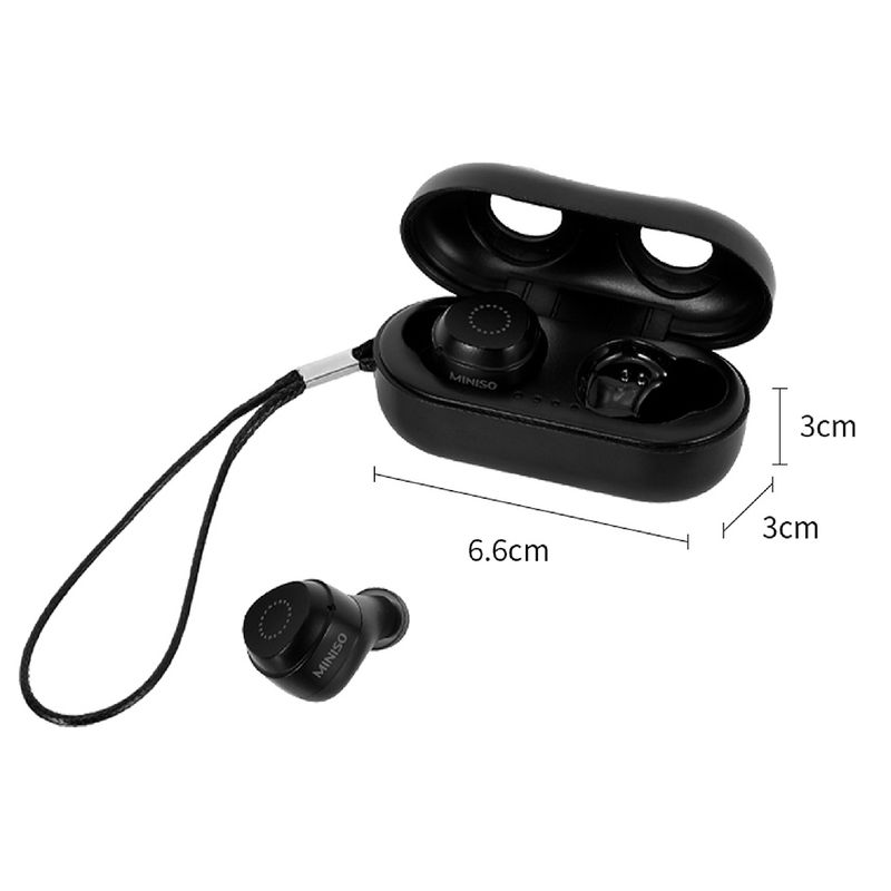 Audifono Inalambrico Tws Impermeable Grado Ipx7 Mod Q66 Negro